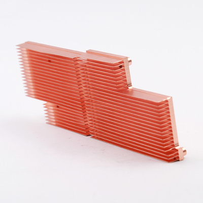 Higher Power Cooper C1100 Skived Fin Heat Sink CNC Precise 650 Deactivation