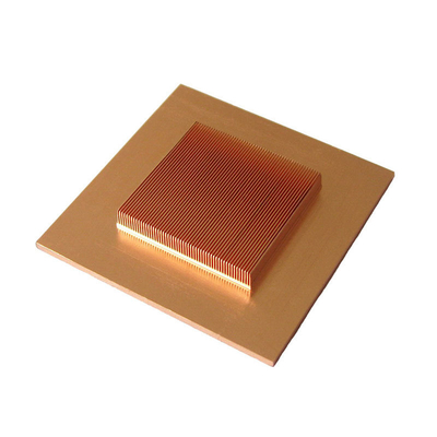 Passivation 650 Copper C1100 Skived Dense Fins Heat Sink For Led Lighting